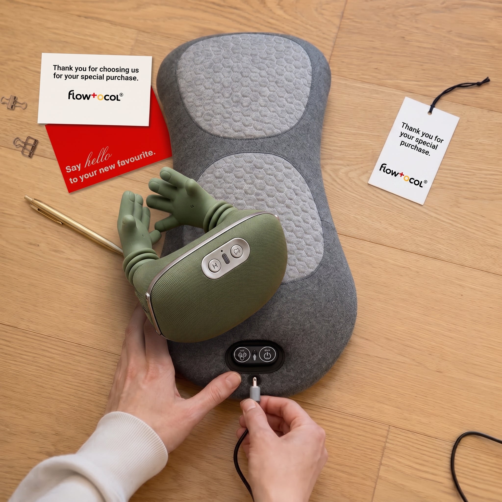 Complete Comfort Set Flowtocol BackOne | FREE 1 x NeckOne™ Kneading Massager | 90-Day Comfort Promise